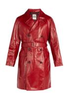 Matchesfashion.com Connolly - Leather Trench Coat - Mens - Red