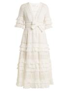 Zimmermann Corsail Lace-insert Cotton Dress