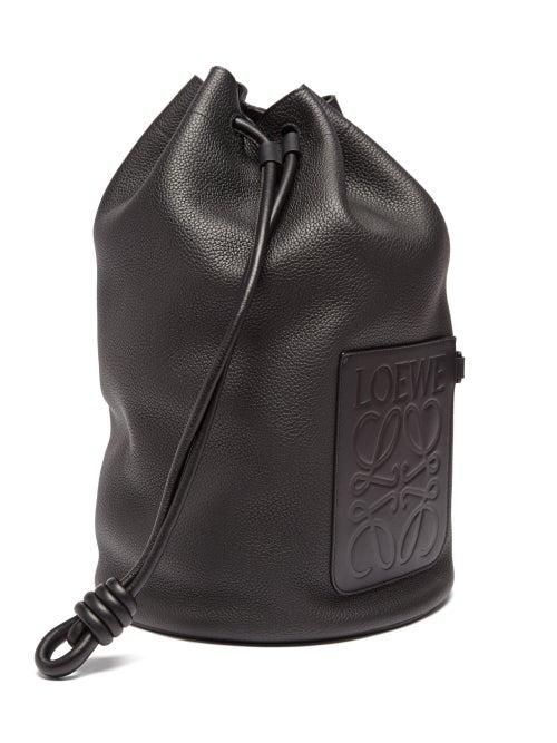 Loewe - Sailor Large Anagram-embossed Leather Bucket Bag - Mens - Black