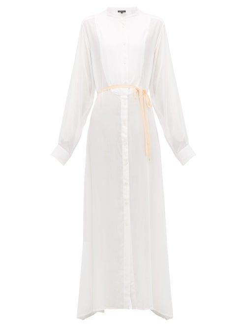 Matchesfashion.com Ann Demeulemeester - Ewing Buttoned Maxi Dress - Womens - Ivory