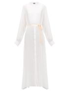 Matchesfashion.com Ann Demeulemeester - Ewing Buttoned Maxi Dress - Womens - Ivory
