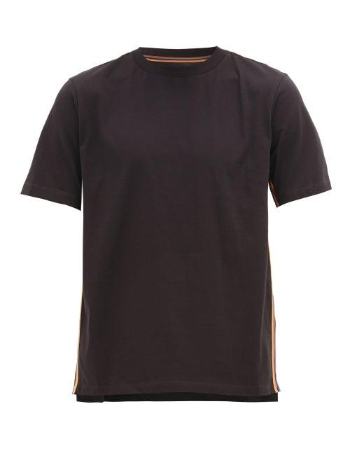 Matchesfashion.com Paul Smith - Artist-striped Organic-cotton T-shirt - Mens - Black