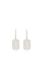 Matchesfashion.com Shay - Baguette Diamond & 18kt White Gold Drop Earrings - Womens - Crystal
