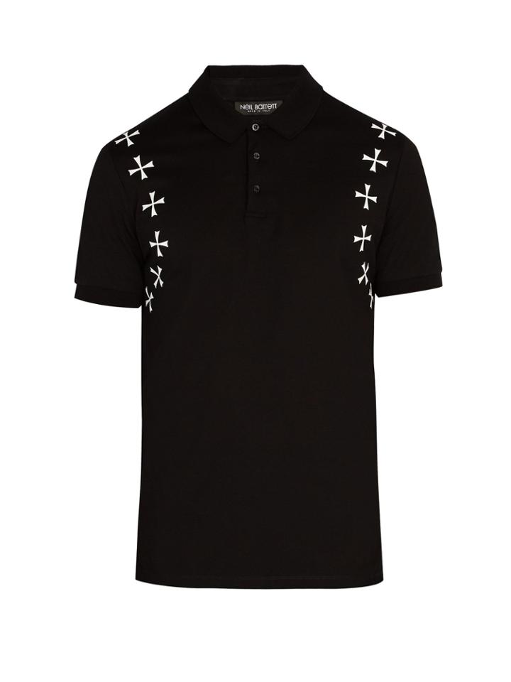 Neil Barrett Military Cotton-piqu Polo Shirt
