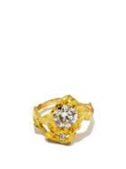 Elhanati - Sun Diamond & 18kt Gold Ring - Womens - Yellow Gold