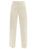 Matchesfashion.com Officine Gnrale - New Celeste Pinstriped Cotton-blend Trousers - Womens - Ivory