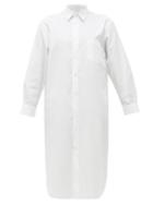 Matchesfashion.com Junya Watanabe - Cotton-poplin Shirt Dress - Womens - White