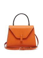 Valextra - Iside Mini Saffiano-leather Handbag - Womens - Orange