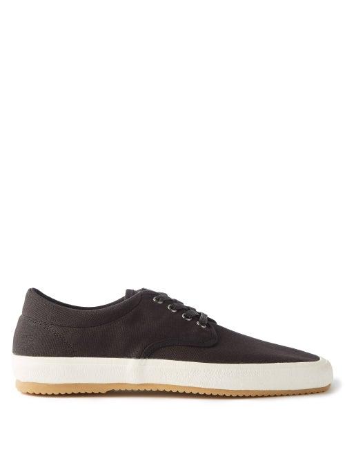 Lemaire - Square-toe Cotton-canvas Trainers - Mens - Black