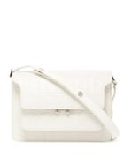 Matchesfashion.com Marni - Trunk Medium Croc Effect Leather Shoulder Bag - Womens - Black White