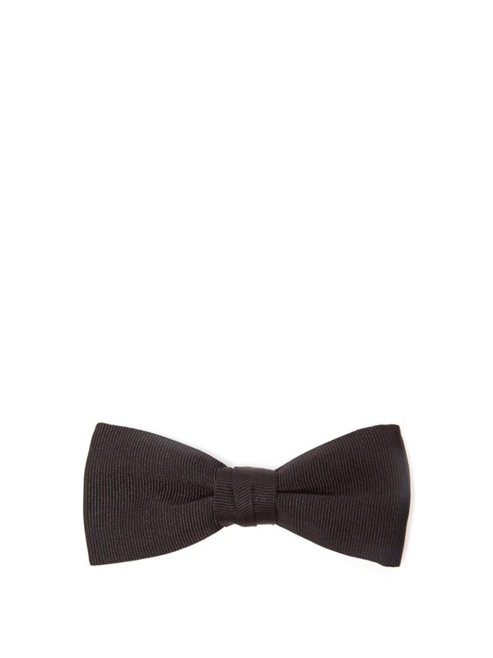 Saint Laurent Textured-silk Bow Tie