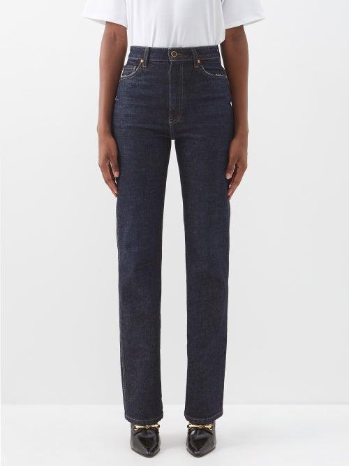 Khaite - Danielle High-rise Straight-leg Jeans - Womens - Dark Navy