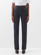 Khaite - Danielle High-rise Straight-leg Jeans - Womens - Dark Navy