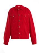 Matchesfashion.com Katharine Hamnett London - Ted Oversized Denim Jacket - Womens - Red