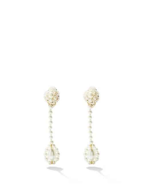 Shrimps - Leti Faux-pearl Drop Earrings - Womens - Pearl