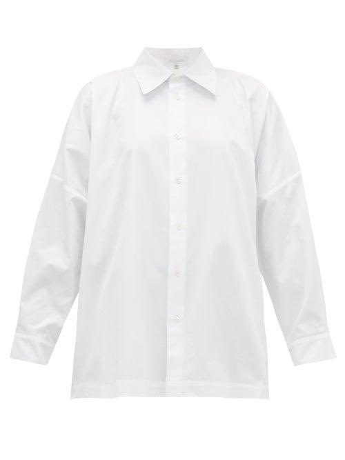 Matchesfashion.com Eskandar - Relaxed Cotton Twill Shirt - Womens - White