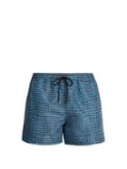 Matchesfashion.com Paul Smith - Geometric Print Swim Shorts - Mens - Blue Multi
