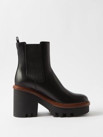 Chlo - Owena Leather Chelsea Boots - Womens - Black