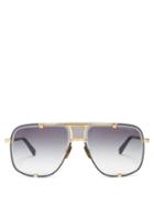Matchesfashion.com Dita Eyewear - Machn Five Gold Plated Titanium Sunglasses - Mens - Gold