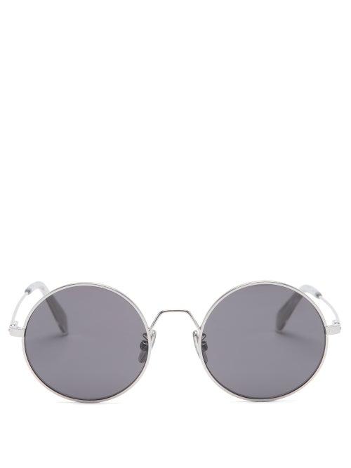 Matchesfashion.com Celine Eyewear - Round Metal Sunglasses - Mens - Silver