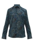 Matchesfashion.com Etro - Paisley Print Cotton Shirt - Mens - Blue Multi