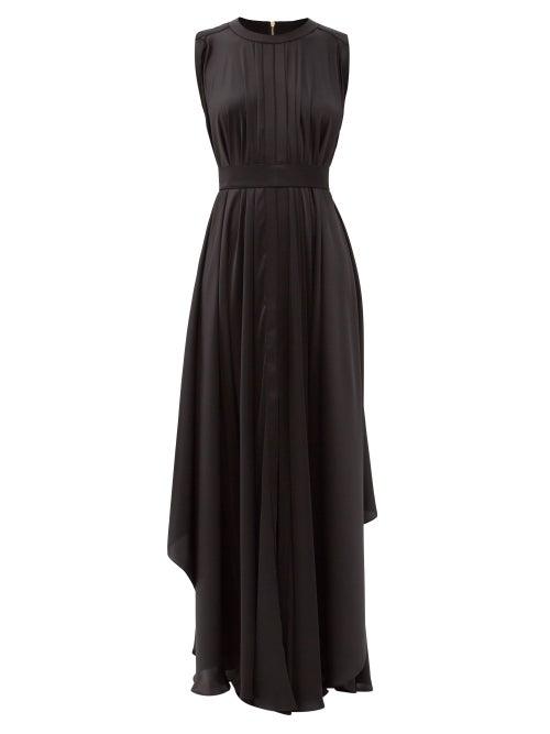 Matchesfashion.com Maison Rabih Kayrouz - Asymmetric-hem Satin Gown - Womens - Black