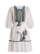 Figue Svana Geometric-embroidered Cotton Dress