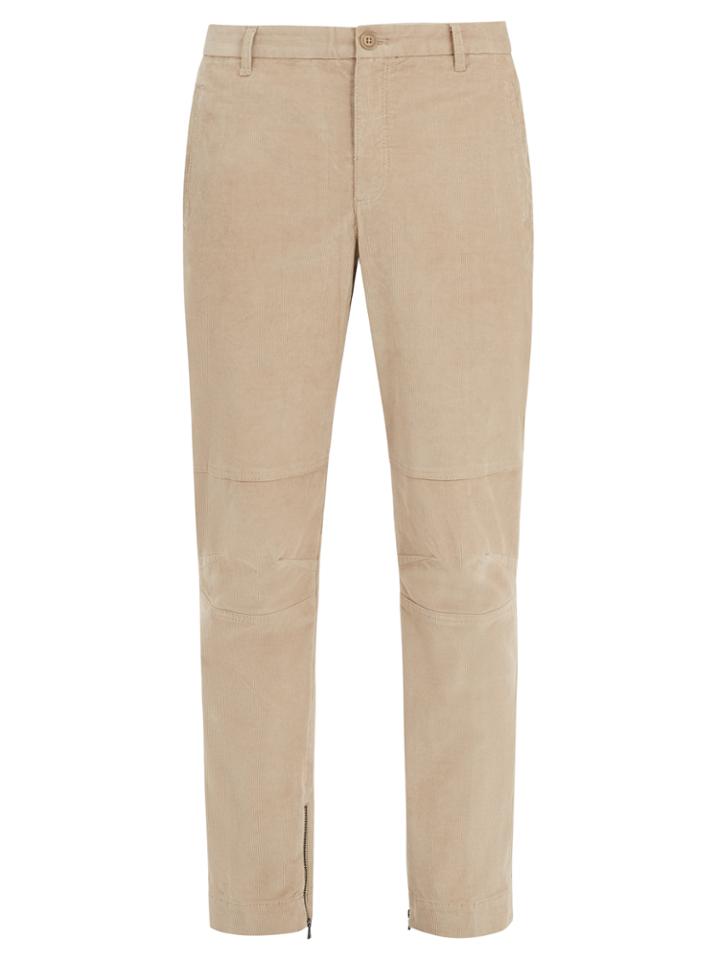 Atm Zipped-hem Slim-leg Corduroy Trousers