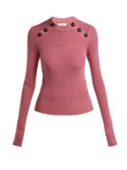 Isabel Marant Étoile Koyle Buttoned Cotton And Wool-blend Sweater