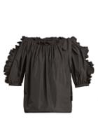 Matchesfashion.com See By Chlo - Puffed Sleeve Taffeta Top - Womens - Black
