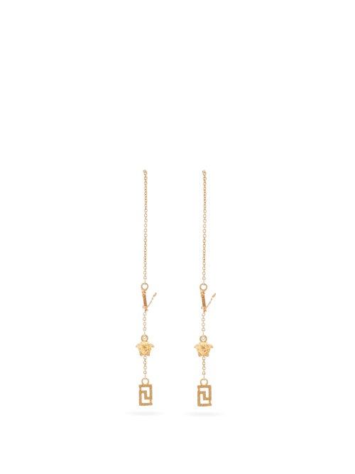 Matchesfashion.com Versace - Medusa-pendant Drop Earrings - Womens - Gold