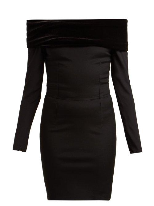 Matchesfashion.com Emilio De La Morena - Tasman Off The Shoulder Dress - Womens - Black