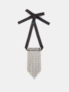 Isabel Marant - Crystal-embellished Grosgrain Drop Necklace - Womens - Crystal