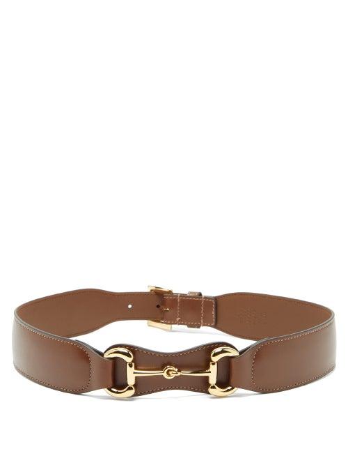 Matchesfashion.com Gucci - Horsebit Leather Belt - Womens - Brown
