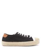 Matchesfashion.com Jw Anderson - Canvas Low-top Espadrille Trainers - Mens - Black White