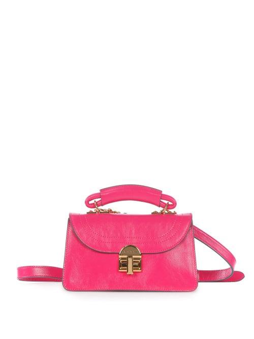 Matchesfashion.com Marni - Juliette Top-handle Leather Cross-body Bag - Womens - Pink