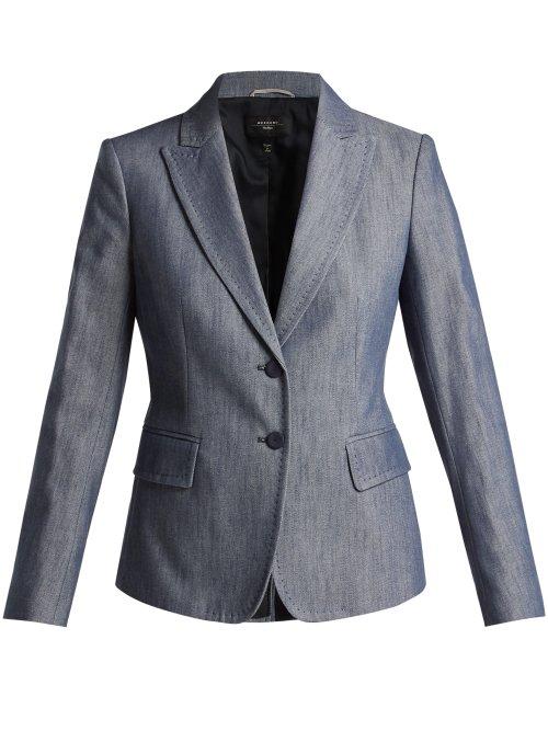 Matchesfashion.com Weekend Max Mara - Albino Blazer - Womens - Mid Blue