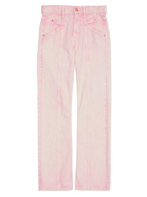 Isabel Marant - Jackomosr Panelled Slim-leg Jeans - Mens - Light Pink