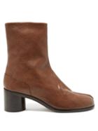 Matchesfashion.com Maison Margiela - Tabi Split-toe Leather Ankle Boots - Mens - Olive Green