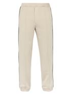 Matchesfashion.com Fendi - Logo Taped Cotton Track Pants - Mens - White