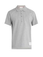 Matchesfashion.com Thom Browne - Cotton Jersey Polo Shirt - Mens - Light Grey