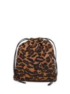 Matchesfashion.com Miu Miu - Leopard Print Drawstring Make Up Bag - Womens - Leopard