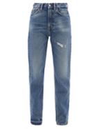 Acne Studios - 1995 Distressed High-rise Slim-leg Jeans - Womens - Denim