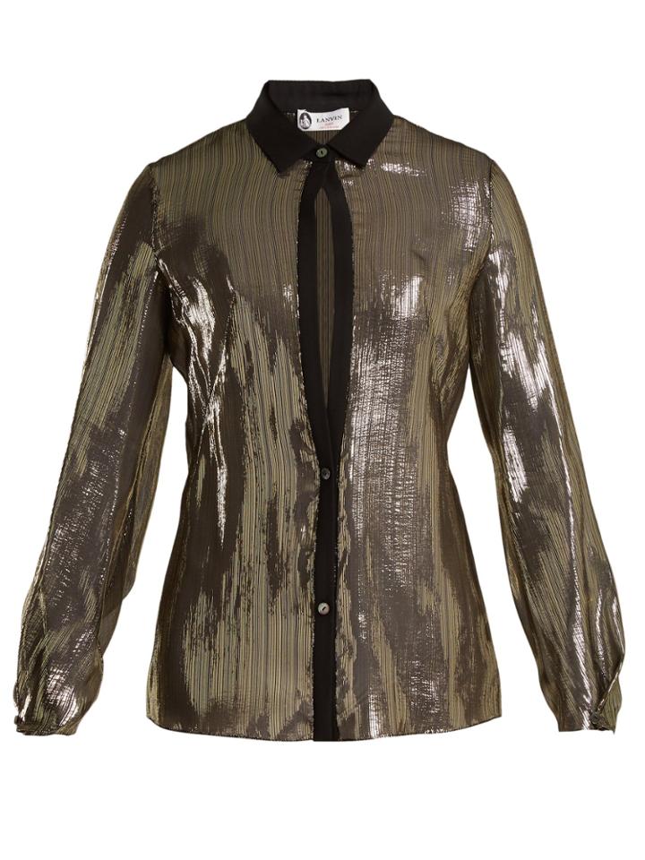 Lanvin Striped Silk Shirt