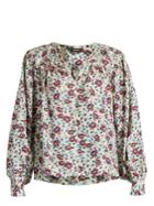 Isabel Marant Ryton Floral-print Silk-habotai Top
