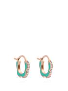 Raphaele Canot Happy Deco Diamond, Enamel & Rose-gold Earrings