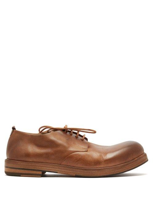Matchesfashion.com Marsll - Zucca Zeppa Leather Derby Shoes - Mens - Tan