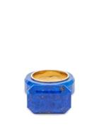 Matchesfashion.com Bottega Veneta - Faceted Lapis Gold Plated Ring - Womens - Blue