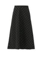 Matchesfashion.com Balenciaga - Crystal-embellished Wool-twill Skirt - Womens - Black