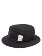 Matchesfashion.com Thom Browne - Logo-patch Gabardine Bucket Hat - Mens - Navy